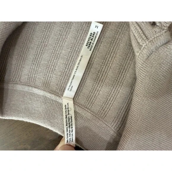 Soma Blush Lilac Ribbed Button Front Cardigan Cozy Knit Relaxed Fit Women’s M - Picture 9 of 11